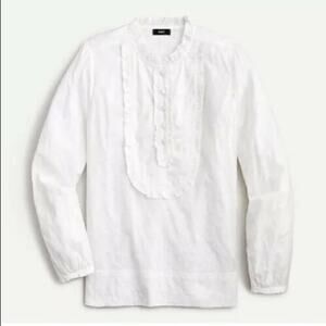 NWT J.Crew Floral Eyelet Ruffled Long Sleeve Top.